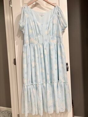 LOVESHACKFANCY x Target Collab Blue Floral Dress Size 22W Dainty Ditsy Feminine